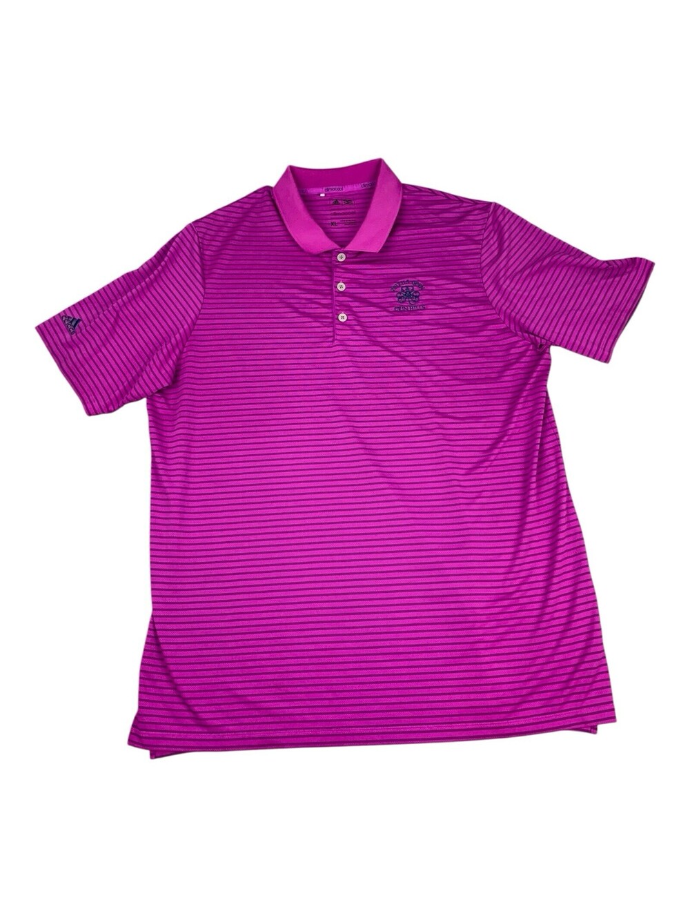 Adidas Golf Men's Polo Shirt, Purple Striped, Erin Hills  2017 US Open, Size XL
